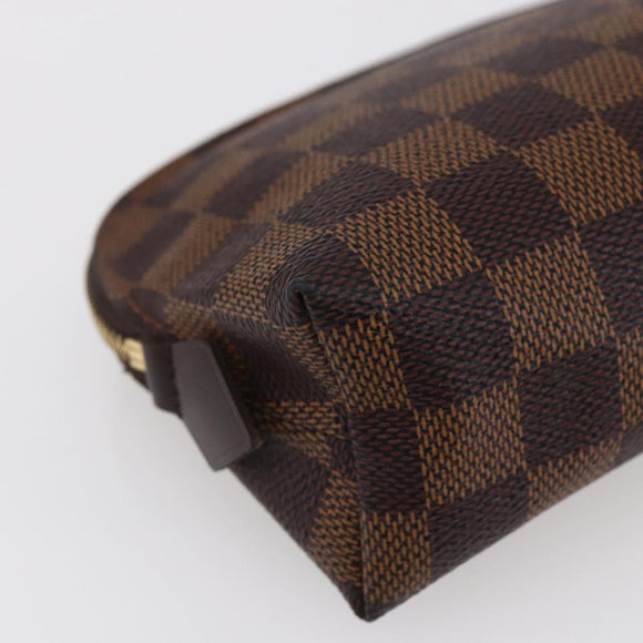 LOUIS VUITTON Damier Ebene Pochette Cosmetic PM Pouch N47516 LV Auth ka231