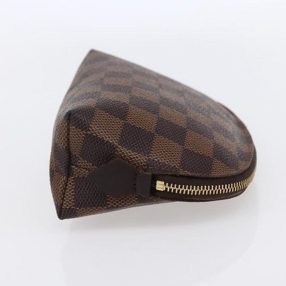 LOUIS VUITTON Damier Ebene Pochette Cosmetic PM Pouch N47516 LV Auth ka231