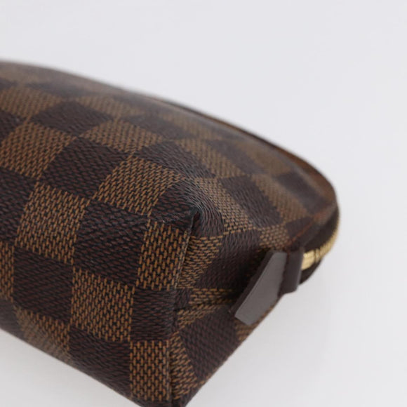 LOUIS VUITTON Damier Ebene Pochette Cosmetic PM Pouch N47516 LV Auth ka231