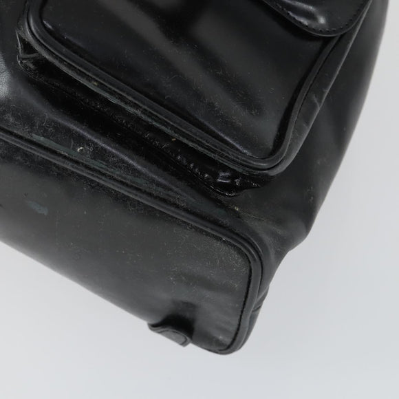 GUCCI Bamboo Backpack Leather Black Gold 003 2058 0016 5 Auth ka2313