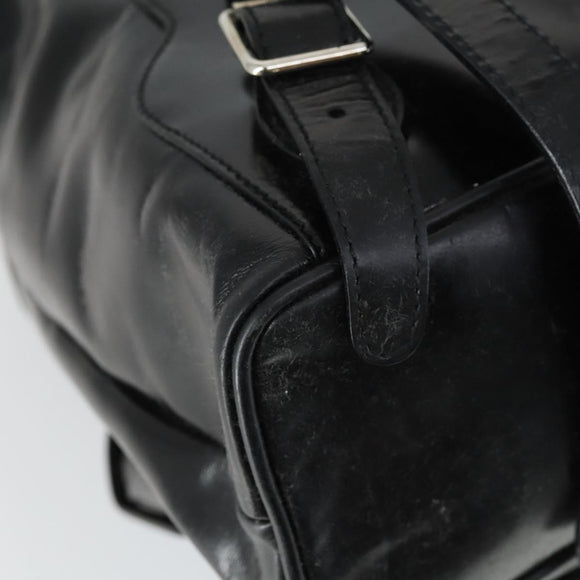 GUCCI Bamboo Backpack Leather Black Gold 003 2058 0016 5 Auth ka2313