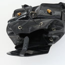 GUCCI Bamboo Backpack Leather Black Gold 003 2058 0016 5 Auth ka2313-18