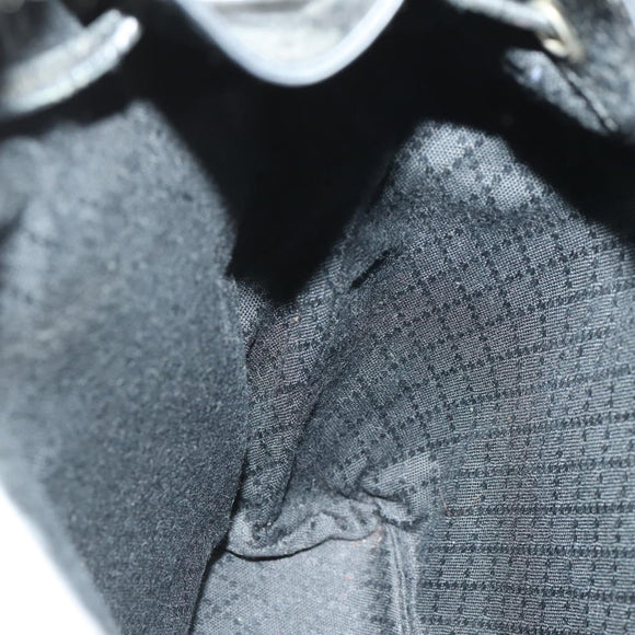 GUCCI Bamboo Backpack Leather Black Gold 003 2058 0016 5 Auth ka2313