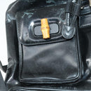 GUCCI Bamboo Backpack Leather Black Gold 003 2058 0016 5 Auth ka2313-25