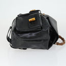 GUCCI Bamboo Backpack Leather Black Gold 003 2058 0016 5 Auth ka2313-4