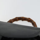 GUCCI Bamboo Backpack Leather Black Gold 003 2058 0016 5 Auth ka2313-8