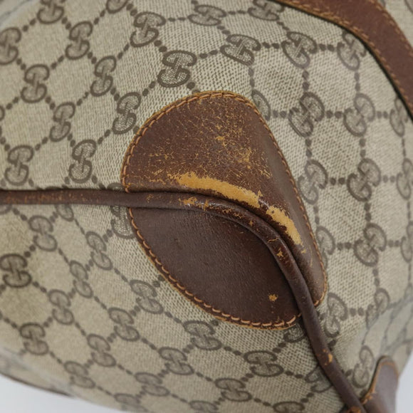 GUCCI GG Supreme Handtas PVC Beige Goud Auth ka2314