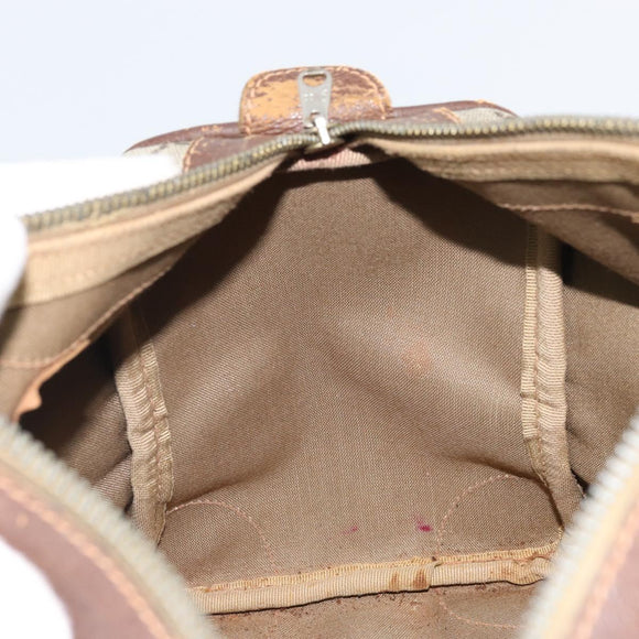 GUCCI GG Supreme Handtas PVC Beige Goud Auth ka2314