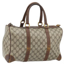 GUCCI GG Supreme Handtas PVC Beige Goud Auth ka2314-1