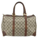 GUCCI GG Supreme Handtas PVC Beige Goud Auth ka2314-2