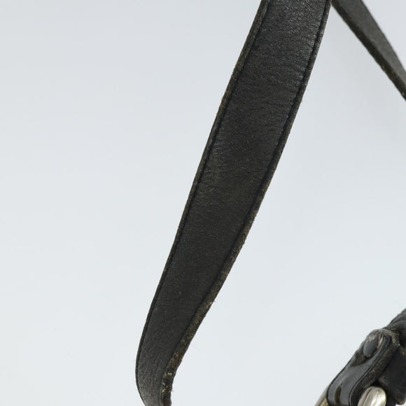 Burberrys BALLY Shoulder Bag Leather 2 Set Black Auth ka2315