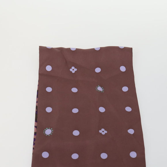 LOUIS VUITTON Schal mit Leopardenmuster Seide Lila LV Auth ka2317V
