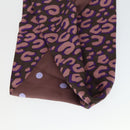 LOUIS VUITTON Schal mit Leopardenmuster Seide Lila LV Auth ka2317V-19