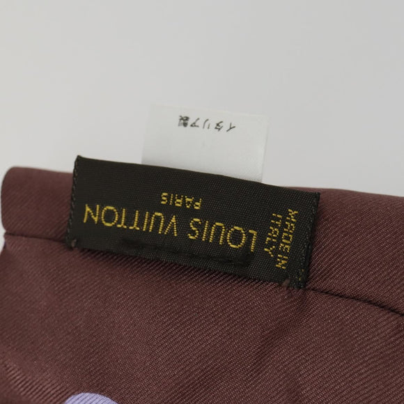 LOUIS VUITTON Schal mit Leopardenmuster Seide Lila LV Auth ka2317V
