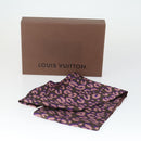 LOUIS VUITTON Schal mit Leopardenmuster Seide Lila LV Auth ka2317V-12