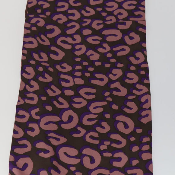 LOUIS VUITTON Schal mit Leopardenmuster Seide Lila LV Auth ka2317V