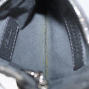 FENDI Coin Purse Leather Gray Silver Auth ka2318V-10