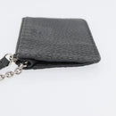 FENDI Coin Purse Leather Gray Silver Auth ka2318V-4