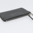 FENDI Coin Purse Leather Gray Silver Auth ka2318V-6