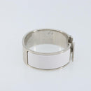 HERMES Bangle Click Crack Bracelet metal White Auth ka2319M-5