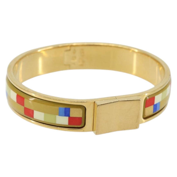 HERMES Bangle Click Crack Bracelet metal Multicolor Auth ka2320M