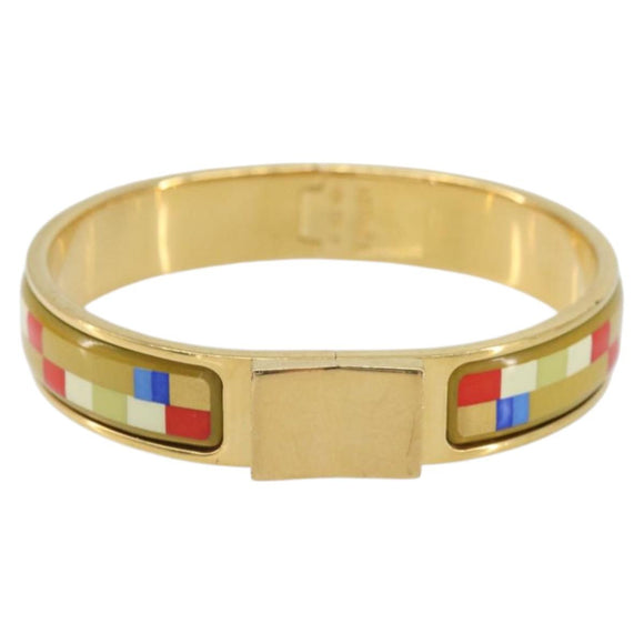 HERMES Bangle Click Crack Bracelet metal Multicolor Auth ka2320M