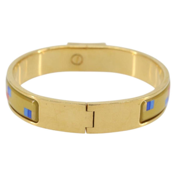 HERMES Bangle Click Crack Bracelet metal Multicolor Auth ka2320M
