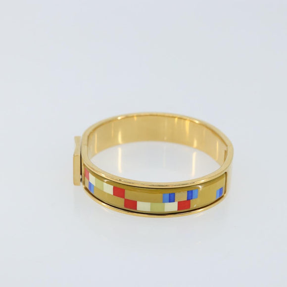 HERMES Bangle Click Crack Bracelet metal Multicolor Auth ka2320M