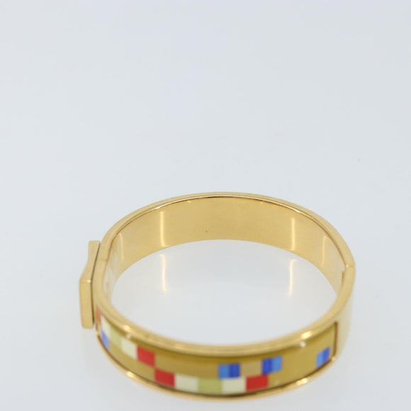 HERMES Bangle Click Crack Bracelet metal Multicolor Auth ka2320M