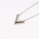 LOUIS VUITTON Essential V Necklace metal Pink M63182 LV Auth ka2321M-10