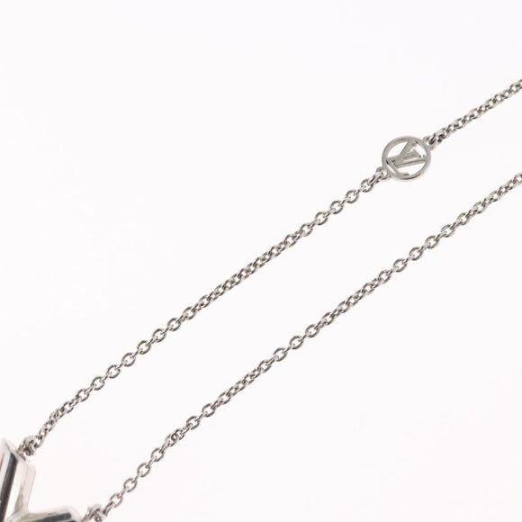 LOUIS VUITTON Essential V Necklace metal Pink M63182 LV Auth ka2321M