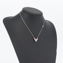 LOUIS VUITTON Essential V Necklace metal Pink M63182 LV Auth ka2321M-18