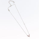 LOUIS VUITTON Essential V Necklace metal Pink M63182 LV Auth ka2321M-2