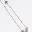 LOUIS VUITTON Essential V Necklace metal Pink M63182 LV Auth ka2321M-4