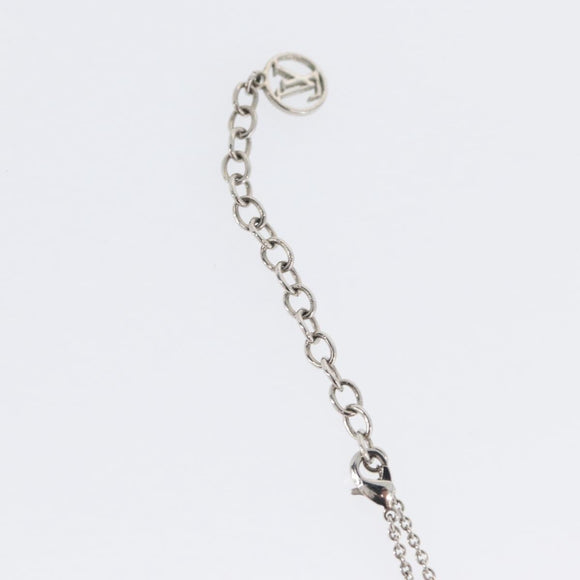 LOUIS VUITTON Essential V Necklace metal Pink M63182 LV Auth ka2321M
