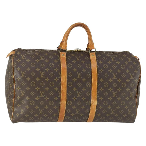 LOUIS VUITTON Monogram Keepall 55 Boston Bag M41424 LV Auth ka2325