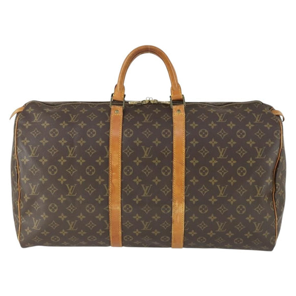 LOUIS VUITTON Monogram Keepall 55 Boston Bag M41424 LV Auth ka2325