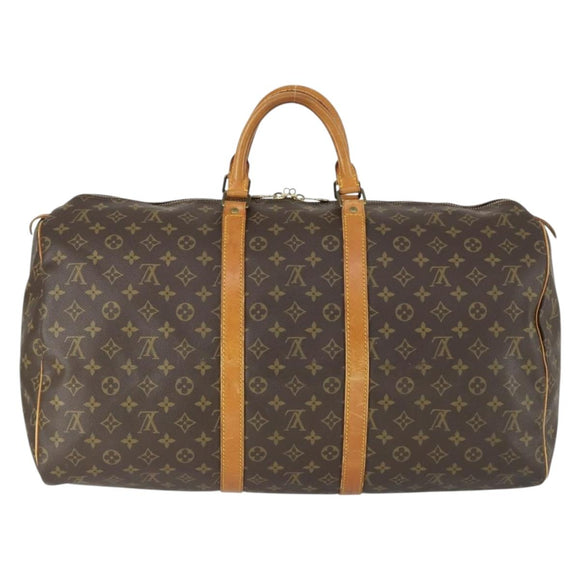 LOUIS VUITTON Monogram Keepall 55 Boston Bag M41424 LV Auth ka2325