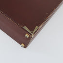 CARTIER Trunk Must Line Trunk Leather Bordeaux Gold Auth ka2326-10