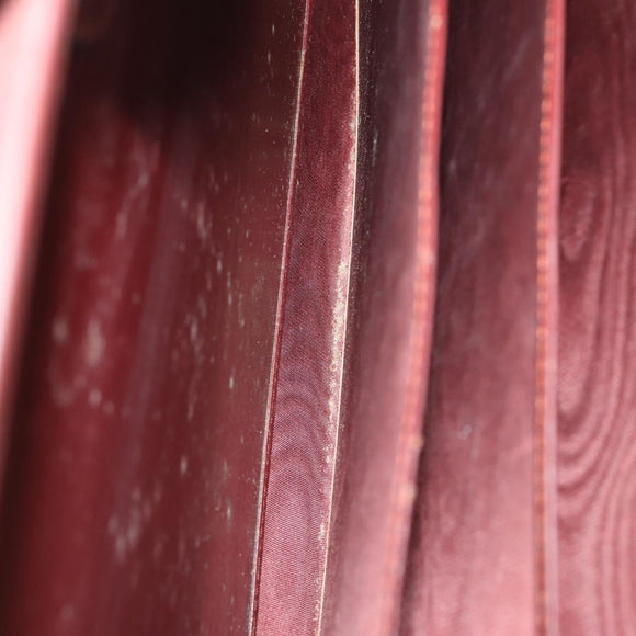 CARTIER Trunk Must Line Trunk Leather Bordeaux Gold Auth ka2326