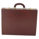 CARTIER Trunk Must Line Trunk Leather Bordeaux Gold Auth ka2326-3