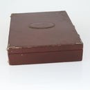 CARTIER Trunk Must Line Trunk Leather Bordeaux Gold Auth ka2326-4