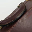 CARTIER Trunk Must Line Trunk Leather Bordeaux Gold Auth ka2326-7