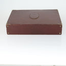 CARTIER Trunk Must Line Trunk Leather Bordeaux Gold Auth ka2326-9