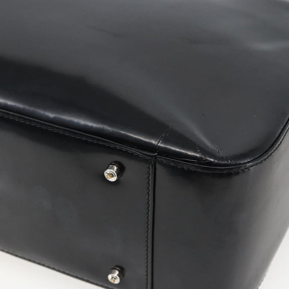 GUCCI Hand Bag Patent leather Black Silver 000 1013 0504 Auth ka2334