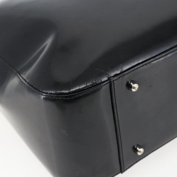 GUCCI Hand Bag Patent leather Black Silver 000 1013 0504 Auth ka2334