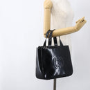 GUCCI Hand Bag Patent leather Black Silver 000 1013 0504 Auth ka2334-21