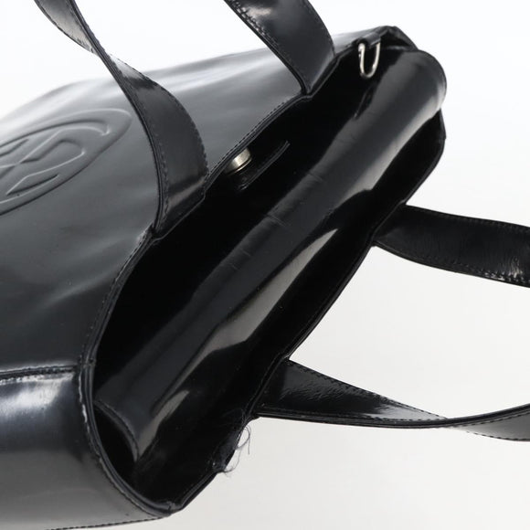 GUCCI Hand Bag Patent leather Black Silver 000 1013 0504 Auth ka2334