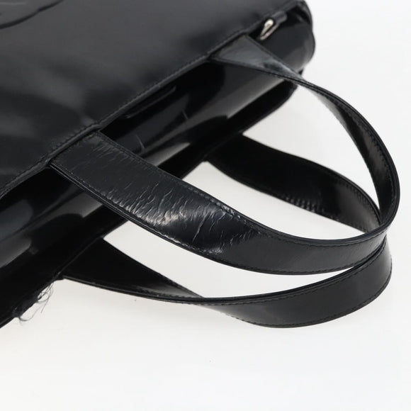 GUCCI Hand Bag Patent leather Black Silver 000 1013 0504 Auth ka2334