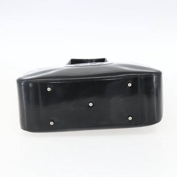 GUCCI Hand Bag Patent leather Black Silver 000 1013 0504 Auth ka2334
